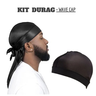 Durag Bandana Silky + Wave Cap Premium em Oferta na Shopee