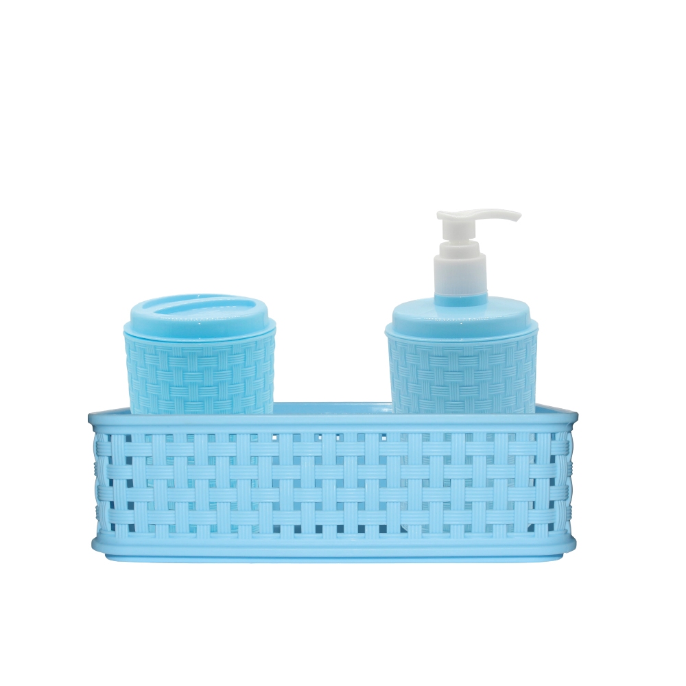 Kit 3x1 Bebê E Mamãe Porta Algodão + Porta Sabonete + Cesta