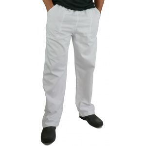 calça branca plus size ate EG3 com bolso unissex trabalho reforçada em Oferta na Shopee