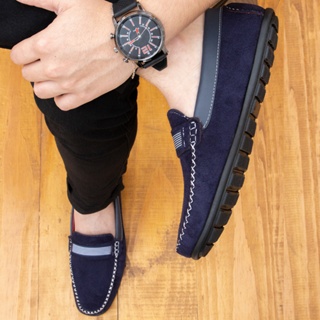 Kit 1 Mocassim masculino de camurça + Relógio de Ponteiro Lançamento em Oferta na Shopee