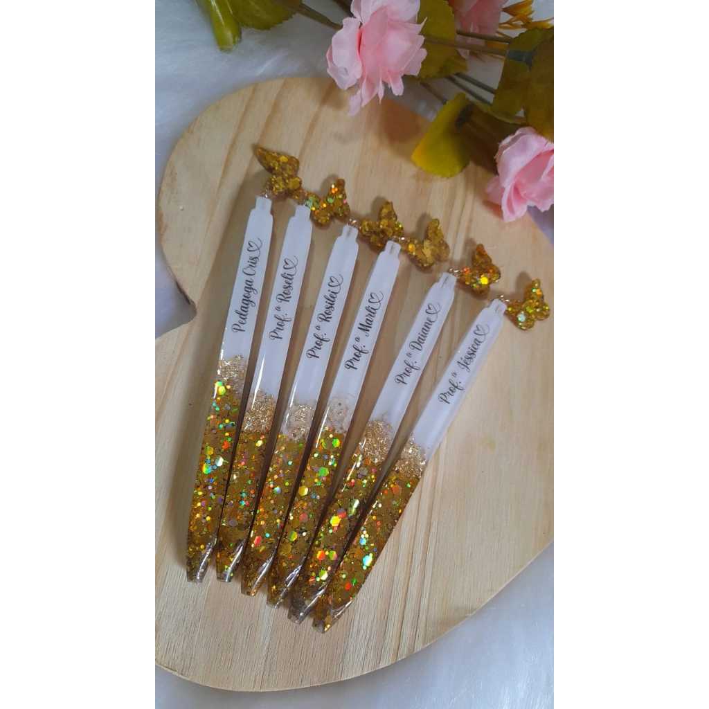Kit c/ 2 Canetas de Resina Personalizadas