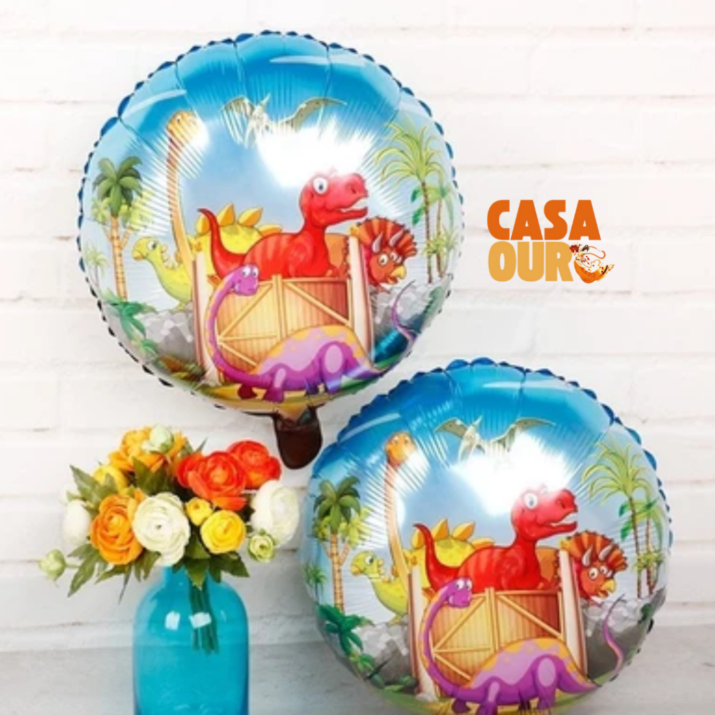 KIT 10 Balões Dinossauro tamanho 30CM centro de mesa balão de festa em Oferta na Shopee