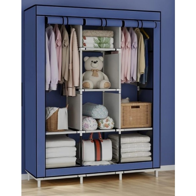 Guarda Roupa Casal Ou Solteiro Arara Tripla ou Dupla Portátil Organização de Quarto e Roupas