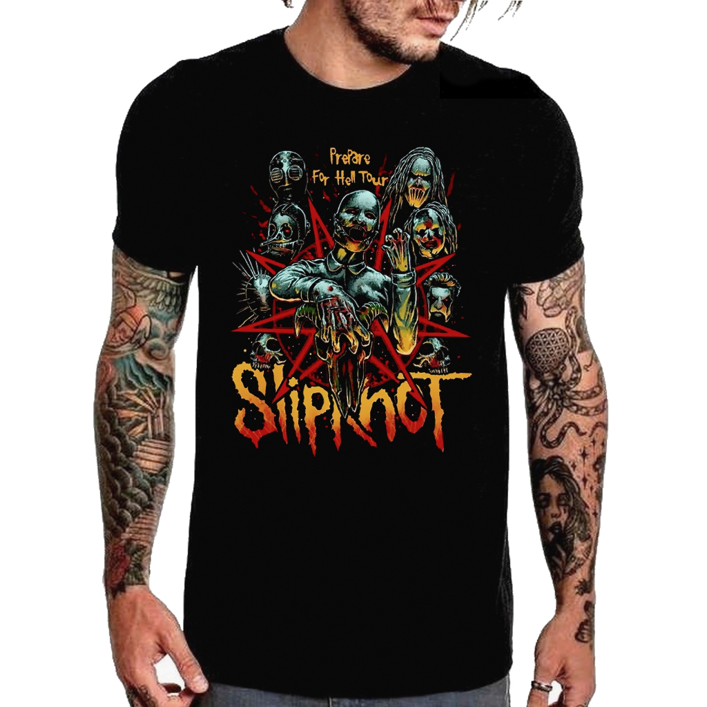 Camiseta Slipknot Show Brasil Camisa Modelo Masculino Camisa New Metal Baterista Brasileiro Camisa Música