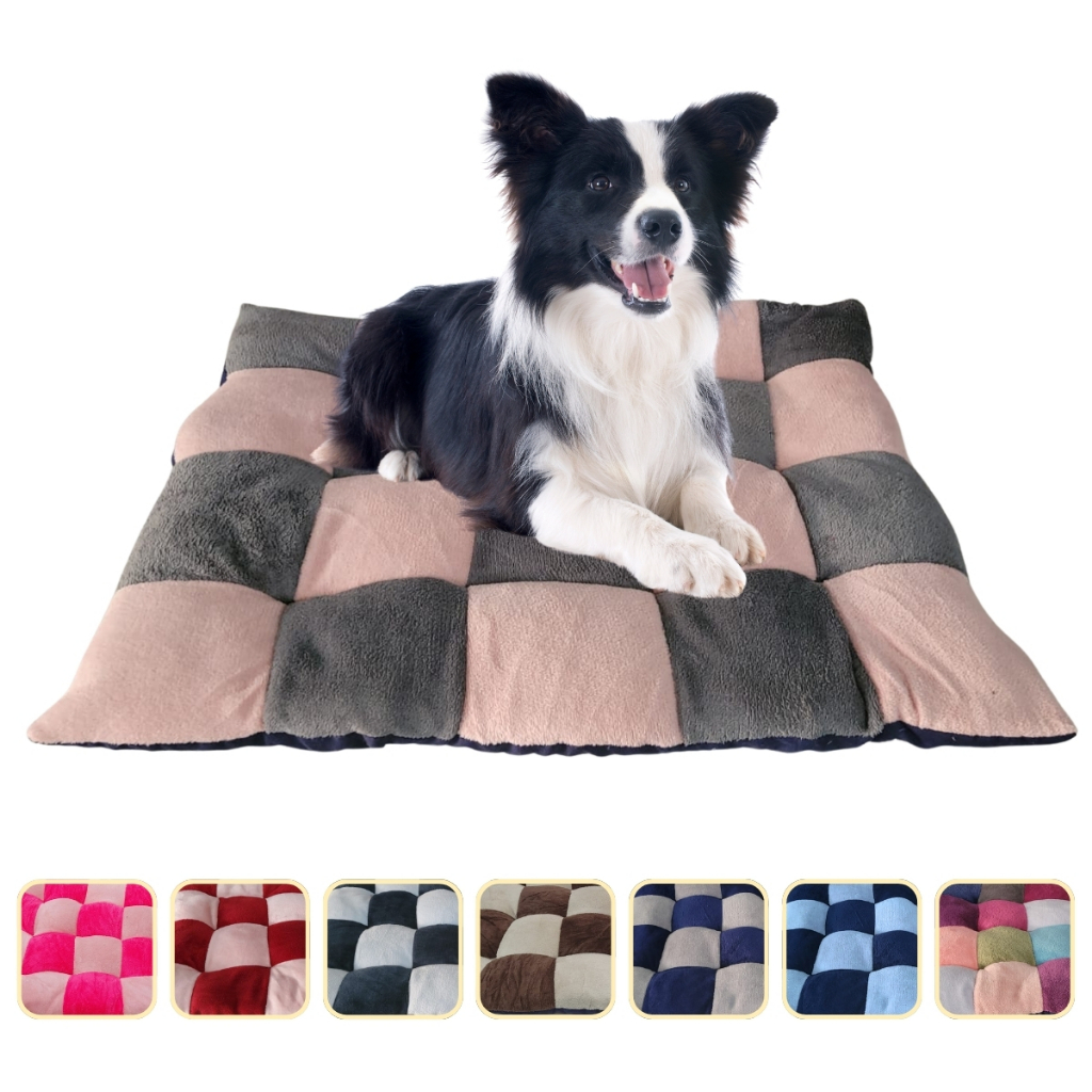 Almofada Pet 50x60 cachorro Gato Cama Conforto Colchonete Quadriculado em Oferta na Shopee