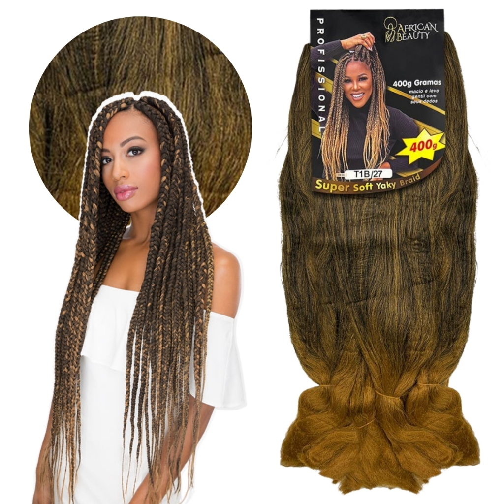 Cabelo Fibra YAKI Jumbo Tranças Premium African Beauty 400 gramas