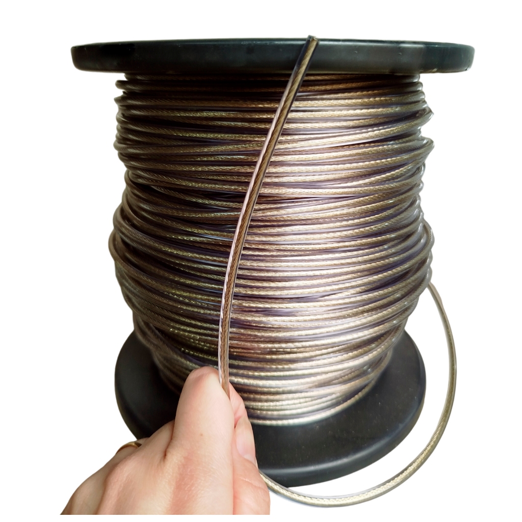 Bobina 100m Cabo De Aço Revestido Corda Varal Esteira sustentação de antenas lonas cabo mais grosso em Oferta na Shopee