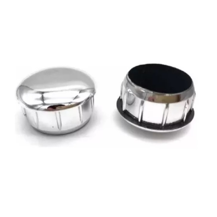 Tampa Ponteira plástica Cromada P/ Tubo Cabideiro Redondo 08 Peças em Oferta na Shopee