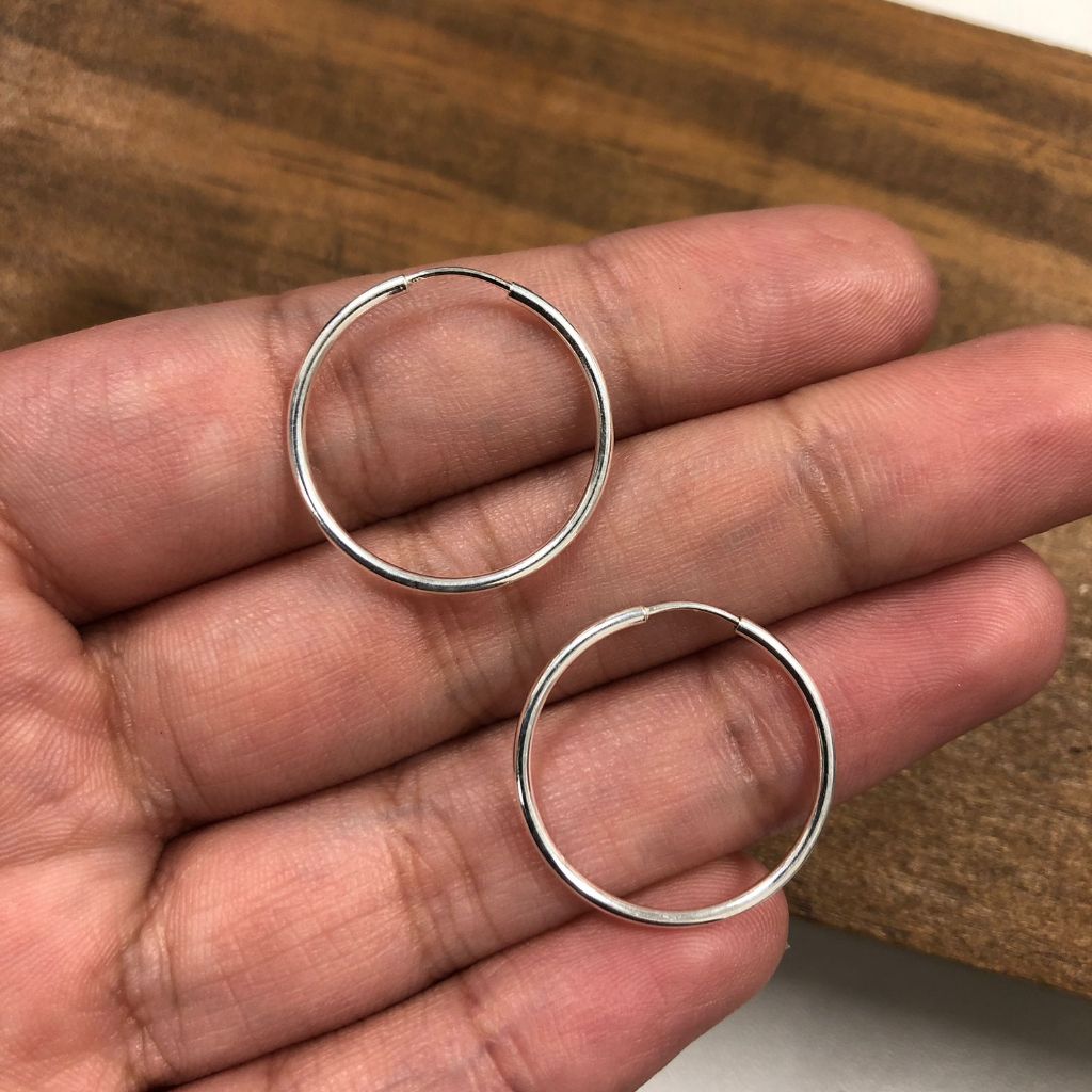 Brinco Argola de Prata 20 MM em Oferta na Shopee