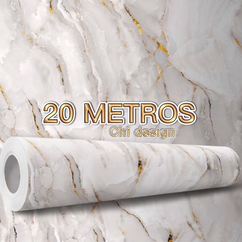 Papel de Parede 3D Modelo 20 METROS x 45CM Adesivo Autocolante para Sala, Quarto