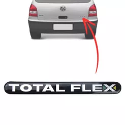 Emblema Adesivo Resinado TOTAL FLEX Fox 05/12 Polo 05/12 Golf 06/12