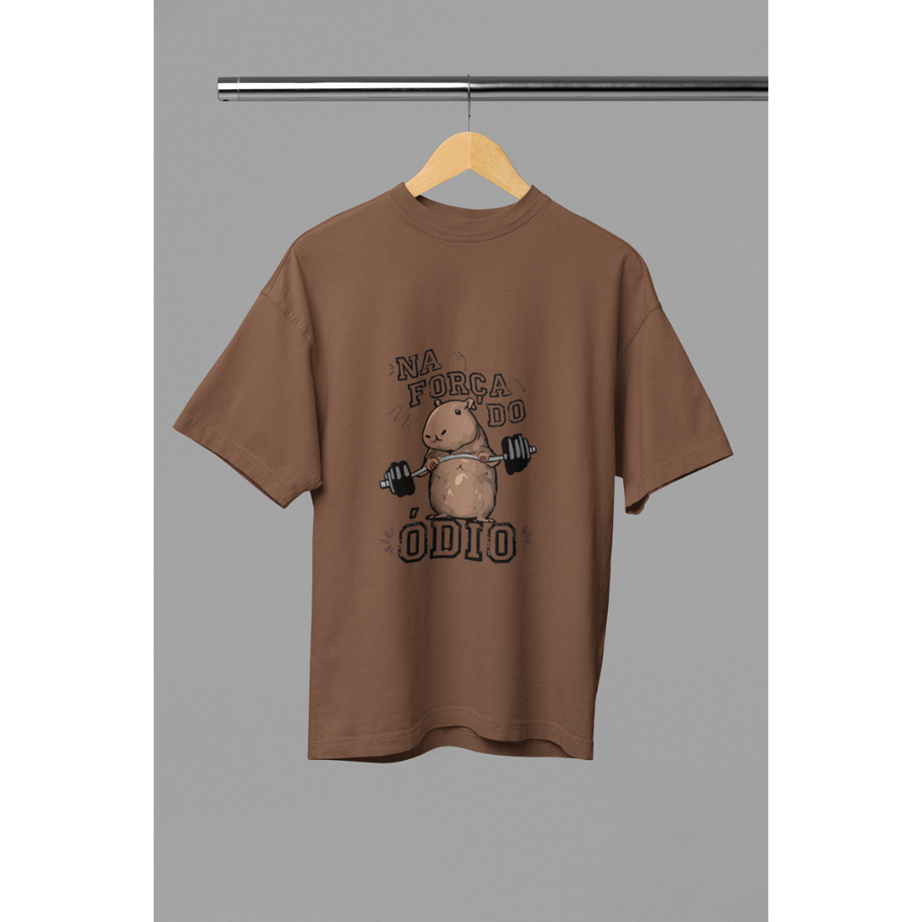 Camisa Feminina Masculina Estampada Capivara Fitness