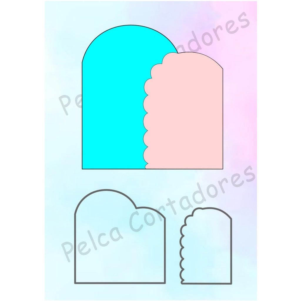 cortador moldura arco 8cm x8.2cm em Oferta na Shopee