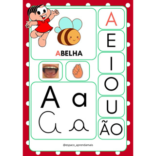 ALFABETO ESPECIAL COMPLETO PARA MURAL PLASTIFICADO - TURMA DA MONICA em Oferta na Shopee