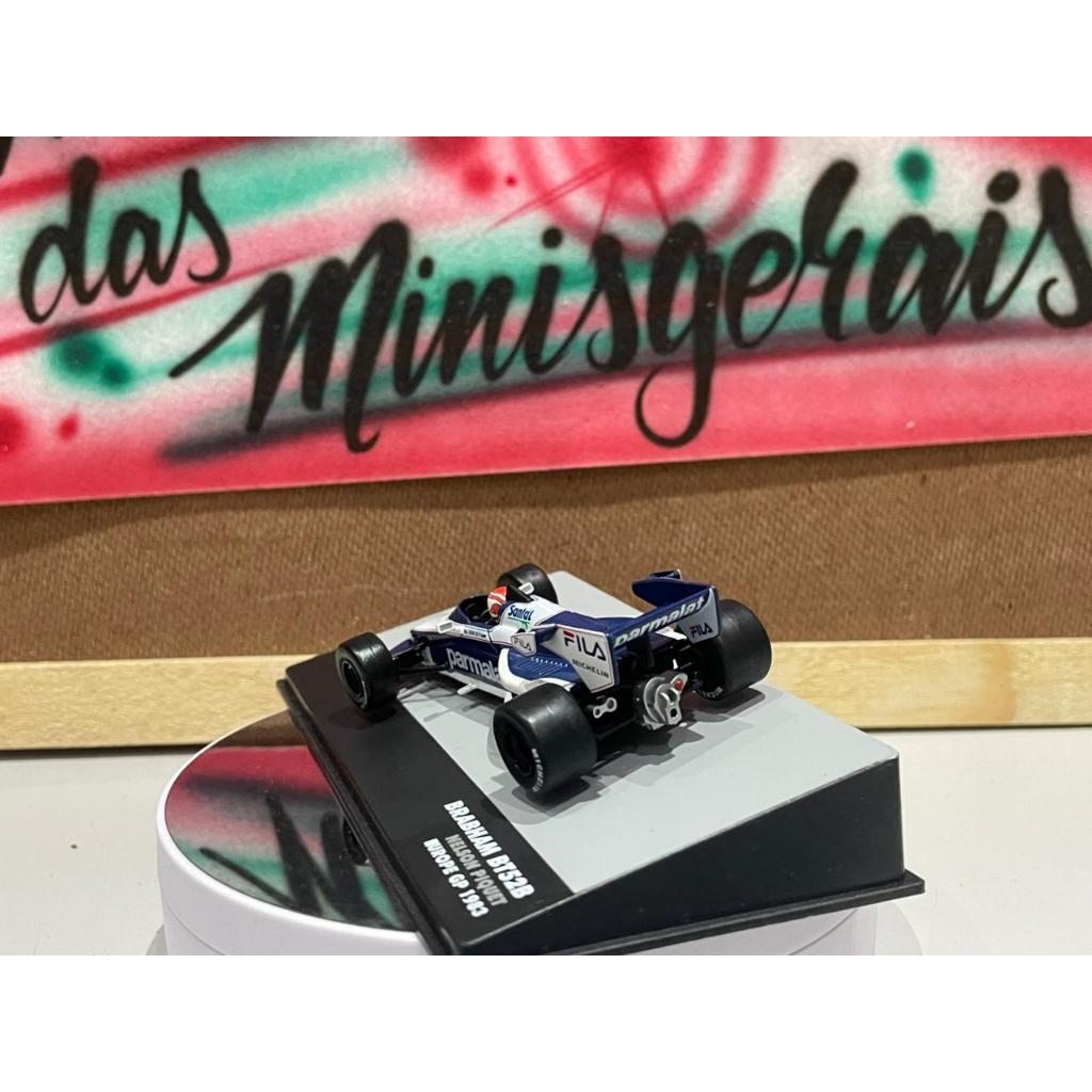 Miniatura Brabham BT52B Nelson Piquet Europe GP 1983 - Lendas Brasileiras do Automobilismo