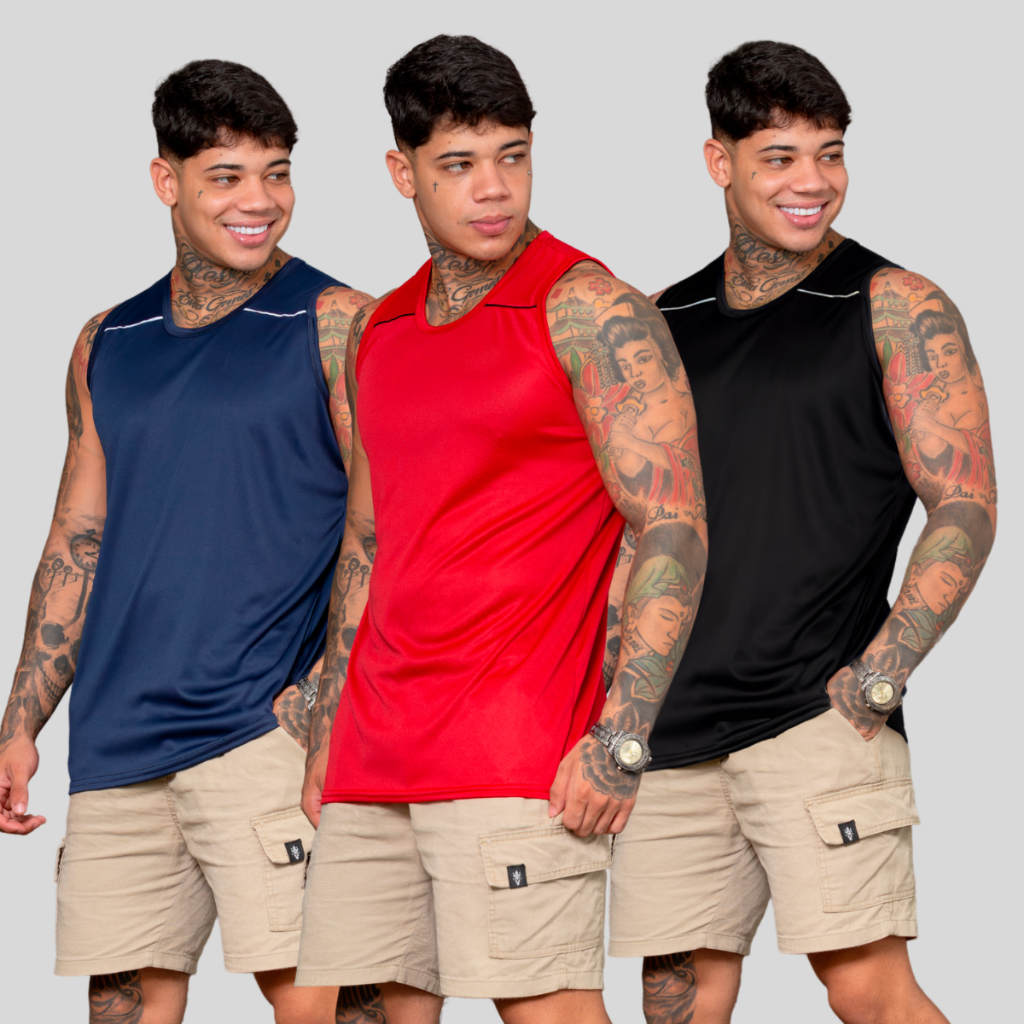 regatas dry fit masculina poliéster treino academia esportes casual lazer