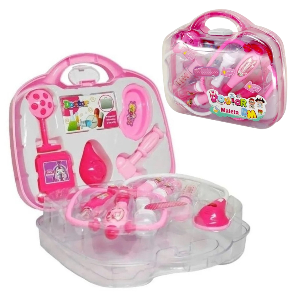 Maleta Doutora Médica Kit com Luz e Som Brinquedo Infantil Menina Crianças Dm Toys DMT5583 em Oferta na Shopee
