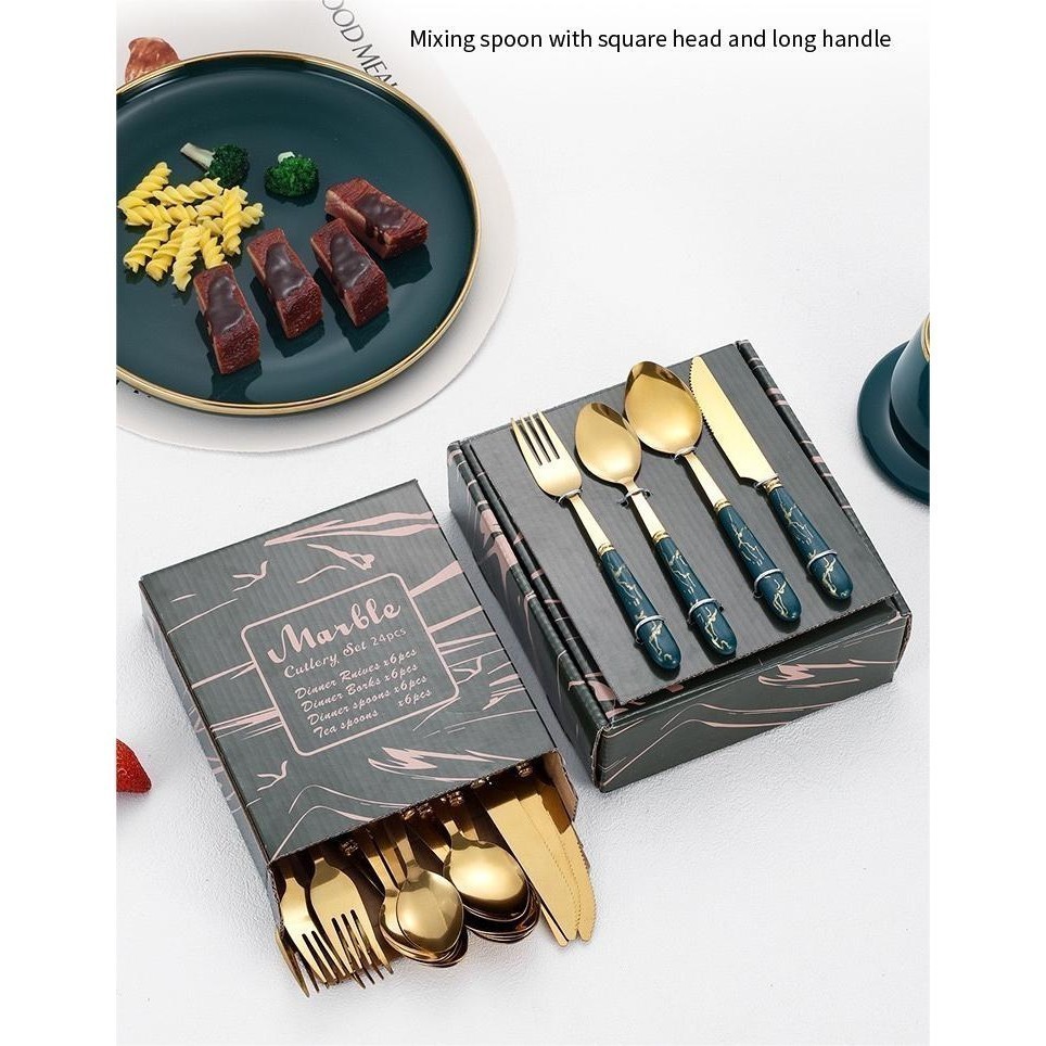 Talheres de aço inoxidável 24PCS