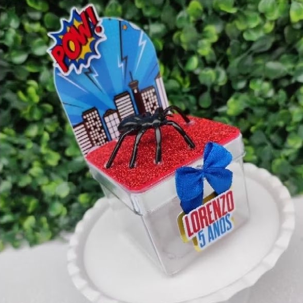 Kit 5 Caixas Mini Cenário Homem-Aranha | Lembrancinhas Personalizadas | Festa Infantil | Festa Menino