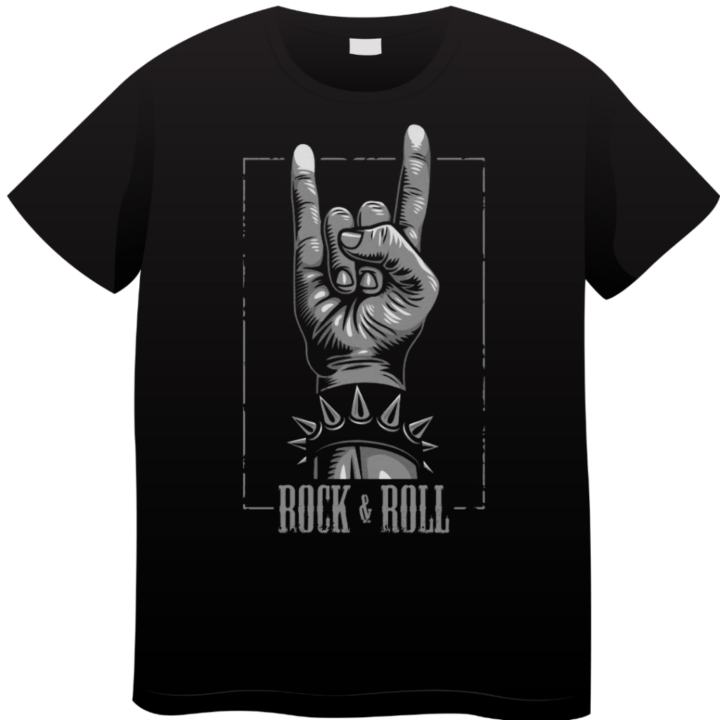 Camisa, Camiseta, Rock and Roll, Envio Rápido, 100 % Algodão em Oferta na Shopee