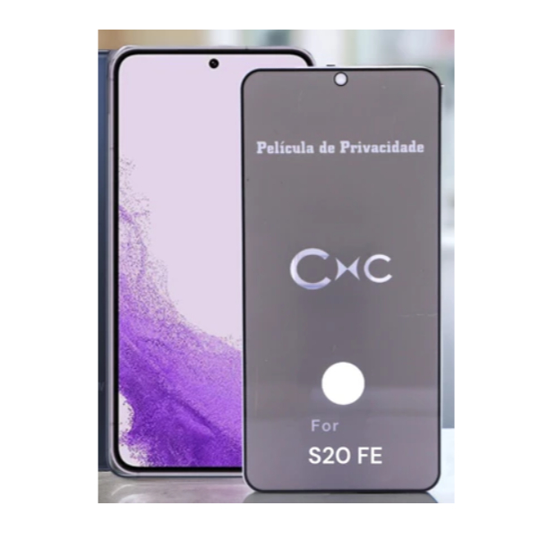Película de vidro 3D Privativa Anti Spy Samsung Galaxy S20 fe / Pelicula de privacidade