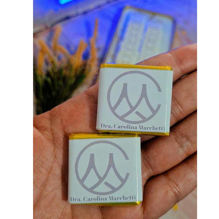 KIT 100 Brindes de Chocolate personalizado com seu LOGO | Escolha os sabores