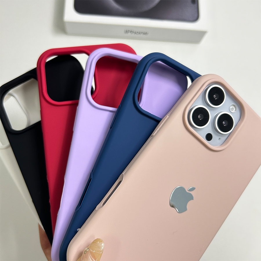 Capa para iPhone  iPhone 16 pro max Telefone Resistente Quedas de Silicone Líquido Simples Premium em Oferta na Shopee