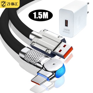 ZHIKE Cabo USB De Carregador Turbo Celular Tipo C V8 Rápido Carregamento E Adaptador De 24...