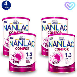 Kit 4x Fórmula Infantil Nestlé NANLAC Comfor 1 a 3 Anos Lata De 800g em Oferta na Shopee