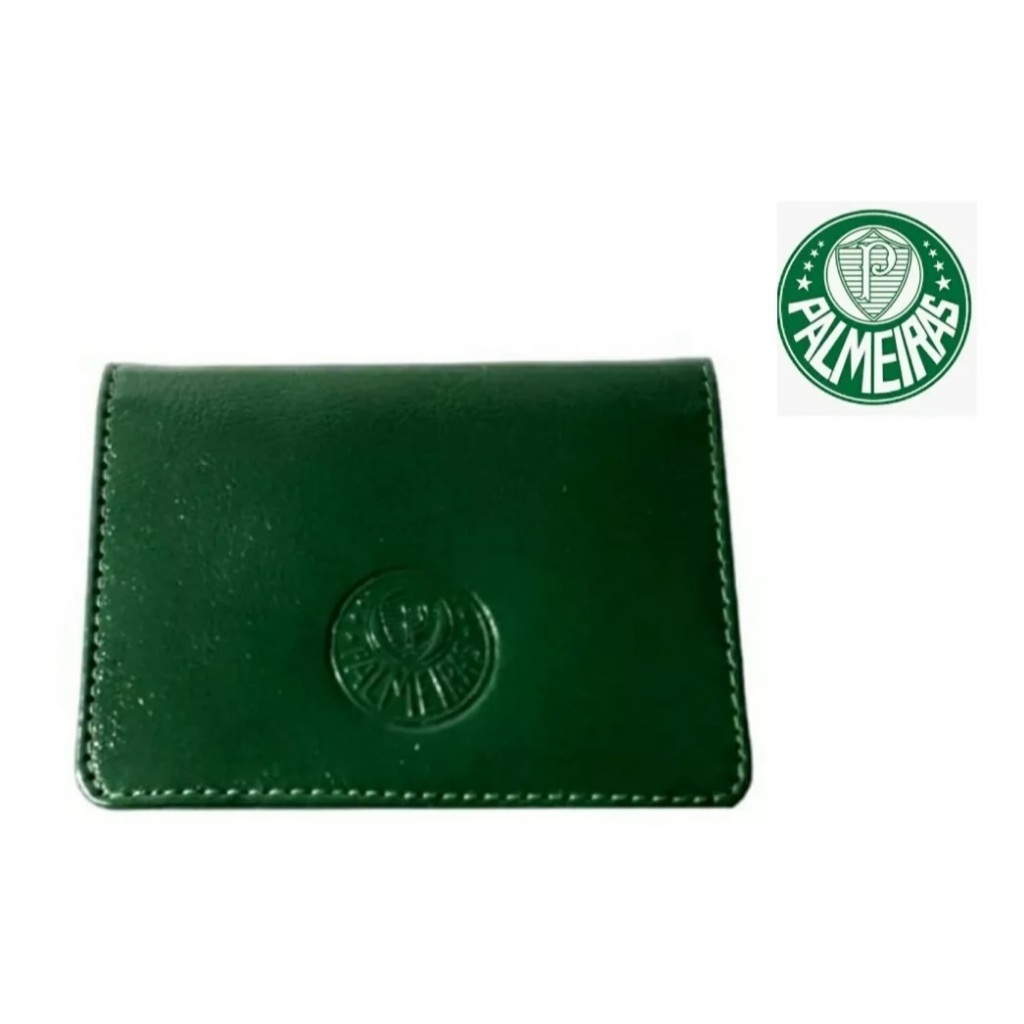 Porta Cartão E Cnh Em Couro Legítimo Palmeiras Original