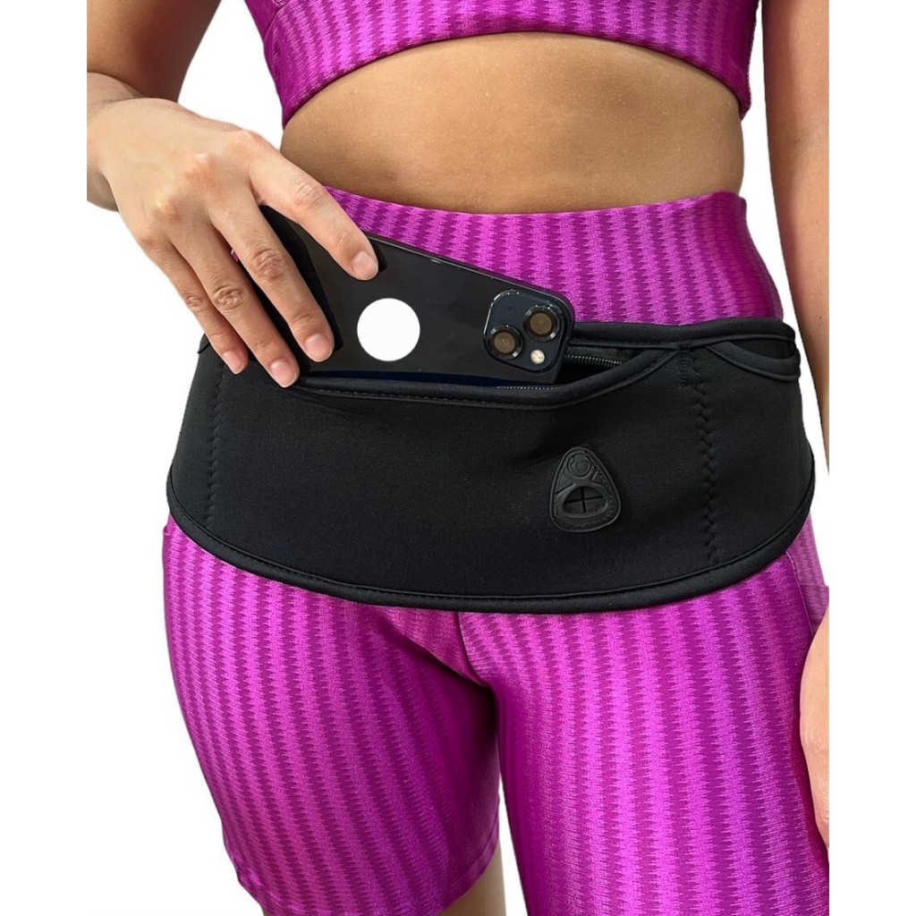 Detalhes do Pochete de Neoprene Ajustável Esportiva Academia Corrida Bike