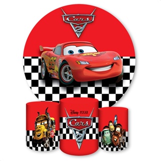Painel Redondo + Capas de Cilindro Sublimados Para Festa Tema Carros em Oferta na Shopee