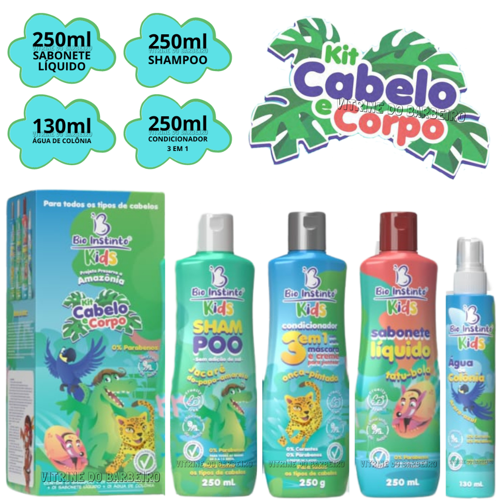 Kit Higiene Para Recém Nascido e Crianças Kit Cabelo e Corpo em Oferta na Shopee