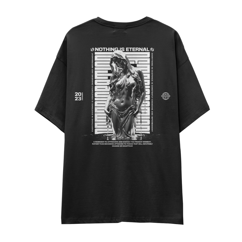 Camiseta Oversized Nothing Eternal P Sair Unissex 100% Algodão