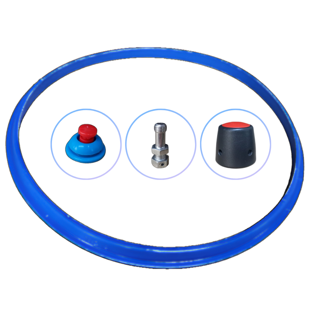 Kit Reparo Borracha Panela de Pressão 3 - 4,5 Litros + Selo Silicone + Peso Bola + Pino