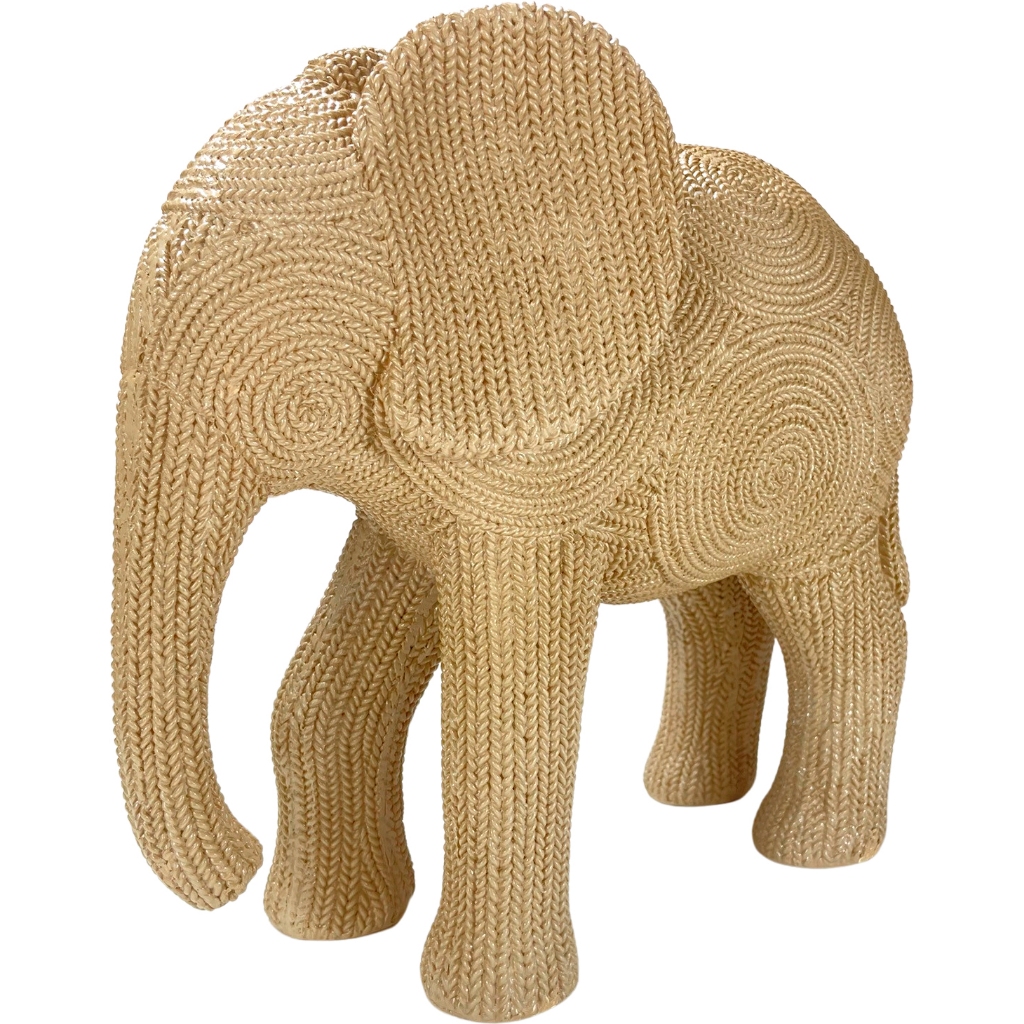 Estatueta Elefante ou Coruja - Imitação de Sisal - Estilo Rattan -  Nova Tendência