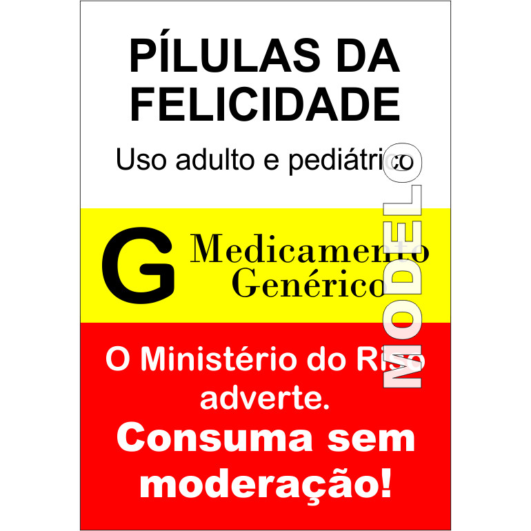 15 Adesivos Tubete Kit Ressaca Boteco Pílula da Felicidade - Etiqueta