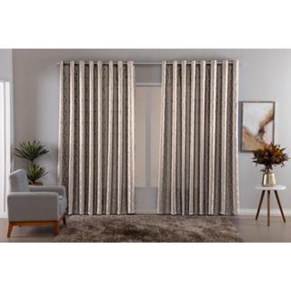 Cortina Jacquard Para Sala e Quarto 4,00x2,30 Para Varão Simples em Oferta na Shopee