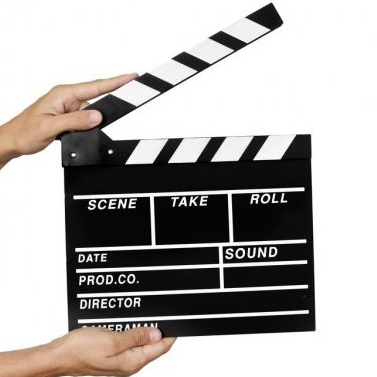 Claquete Cinema Profissional em Madeira com Movimento Claq Universal Studios Hollywood Festa Decoração Vídeos Gravações