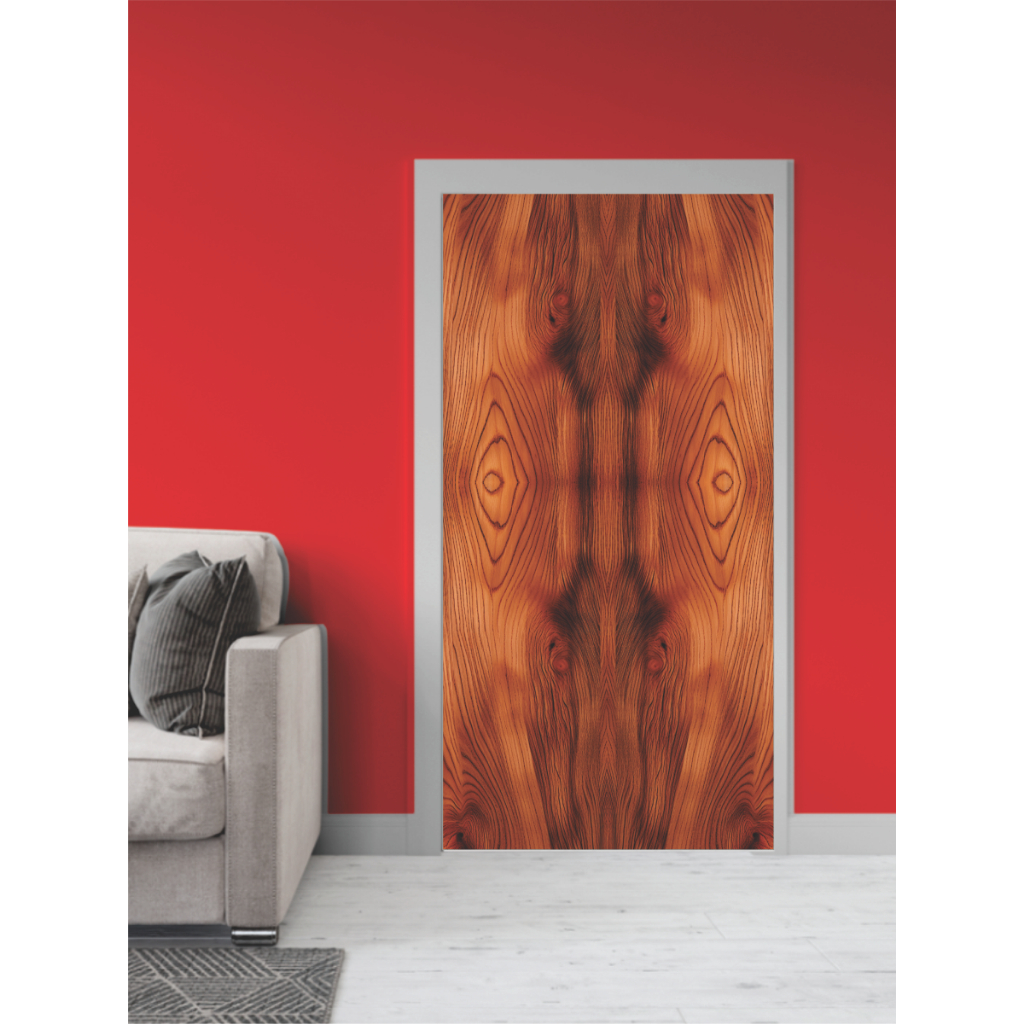 Papel Parede Adesivo para Portas de Madeira ou Vidro Decoração Revestimento - Cedro - 01945