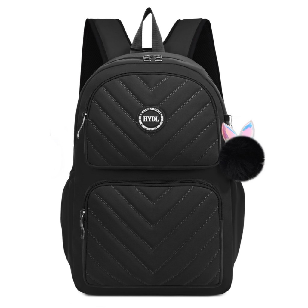 Mochila Feminina Escolar Universitária De Viagem Moda Casual Unissex Impermeavel Acompanha Um Chaveiro de Urso 9901 em Oferta na Shopee