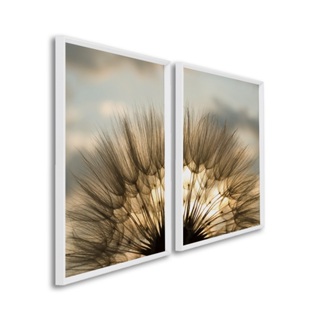 Decoração Sofisticada Quadro de Dente de Leão 2 Telas  60x90 Sala Quarto Escritorio em Oferta na Shopee