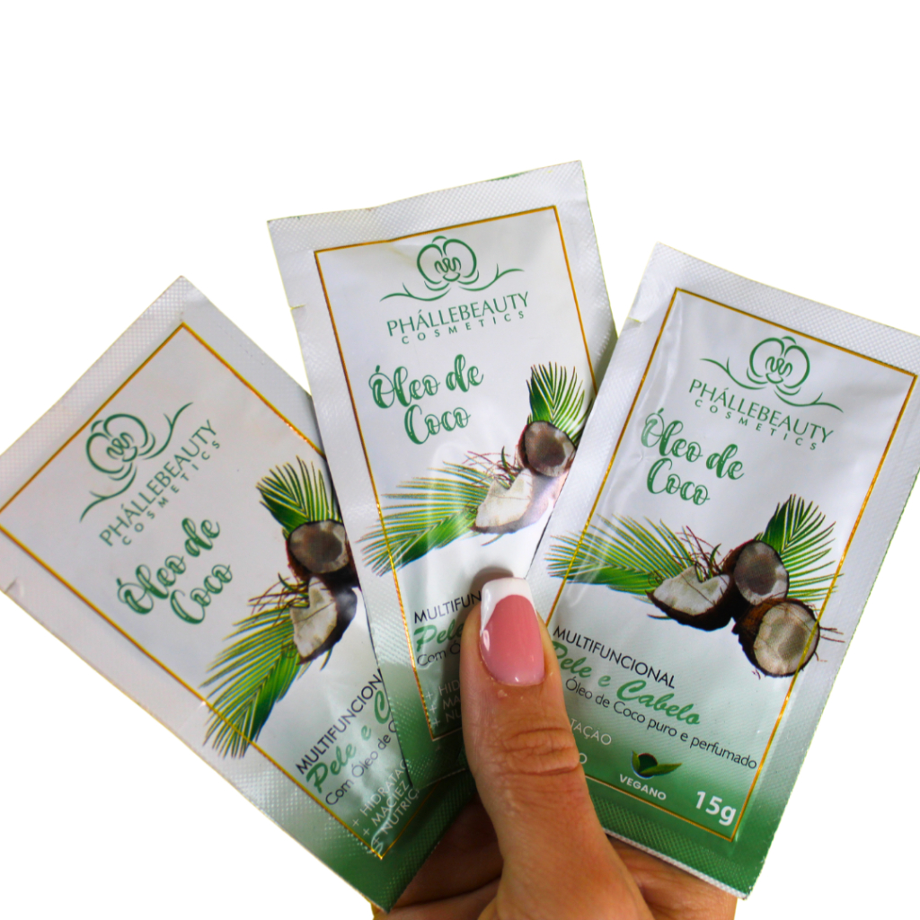 Óleo de Coco Multifuncional Pele e Cabelo PhálleBeauty PH0517 em Oferta na Shopee