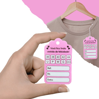 200 Peças Cartela Tag de Papel para Roupas Medida: 4x6,5 Cm em Oferta na Shopee