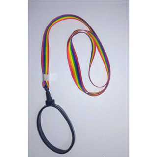 Tirante para Copo 16mm | ( Arco Iris ) C/ Prend.Plastico + Alça de Copo Silicone [ Preto ] | 01 unid. em Oferta na Shopee