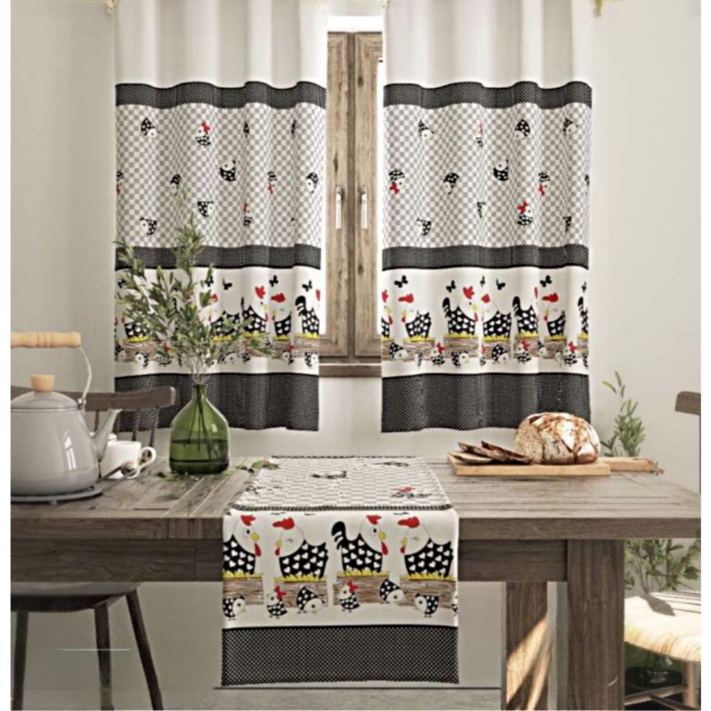 Cortina De Cozinha Para Vitro casa e decoração 200cm X 130cm - Carijó em Oferta na Shopee