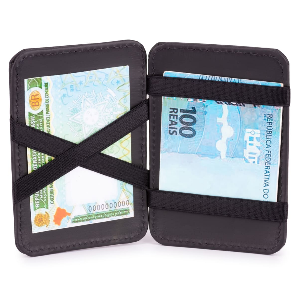 Carteira Mágica Porta Cartão Couro Legítimo Cnh Cédulas em Oferta na Shopee
