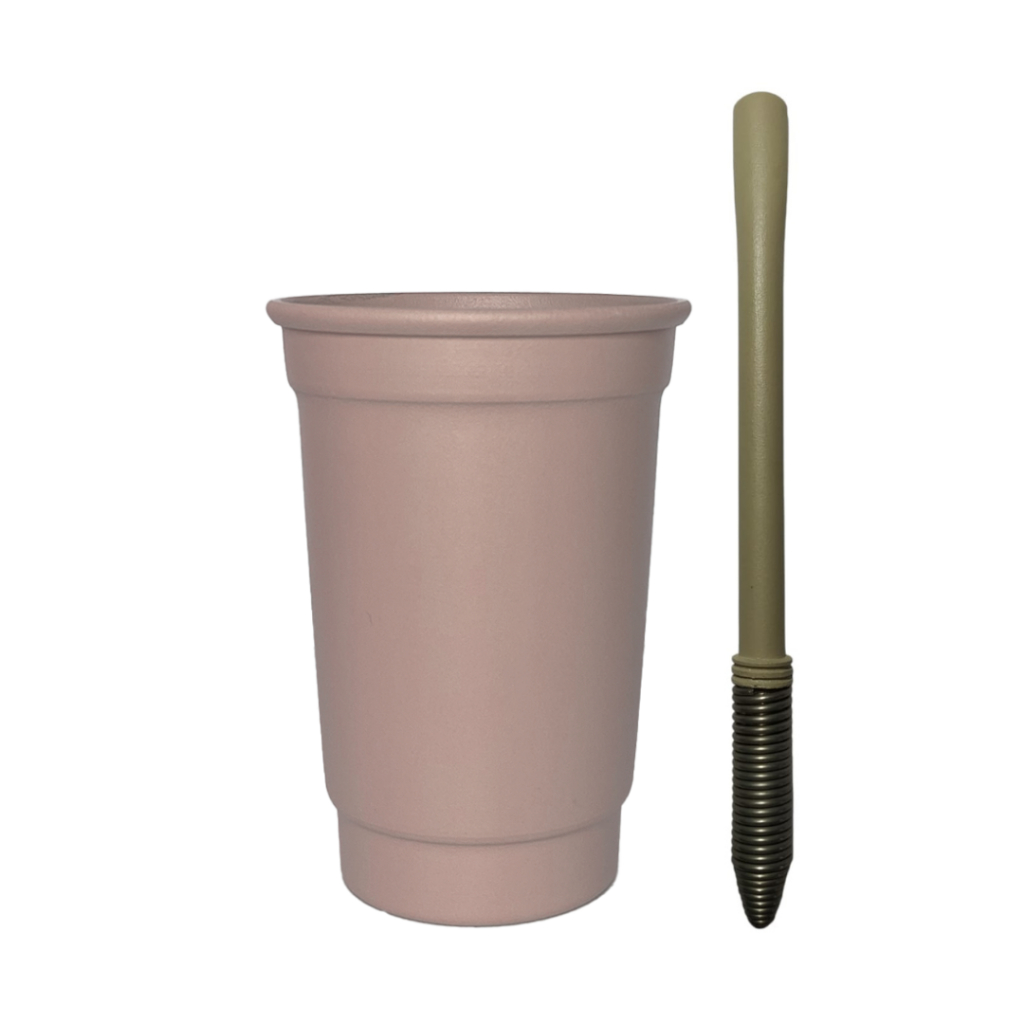 Kit para Terere: Copo Alumínio 330ml + Bomba Inox Desmontável de Mola Cônica + Escovinha