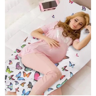 Travesseiro de corpo para Gestante Grávida 1,30x80 com Fronha Com Ziper Percal Estampada em Oferta na Shopee