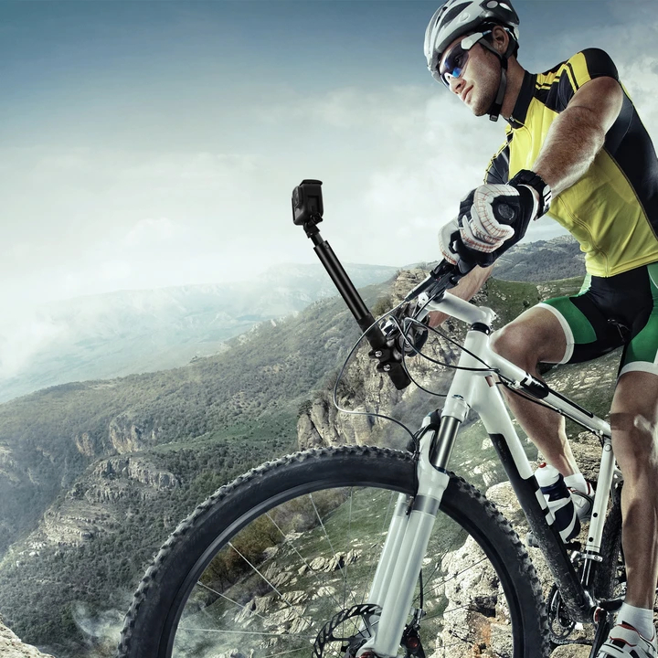 Bastão De Câmera Com Suporte Para Moto E Bicicleta MZP-222 em Oferta na Shopee